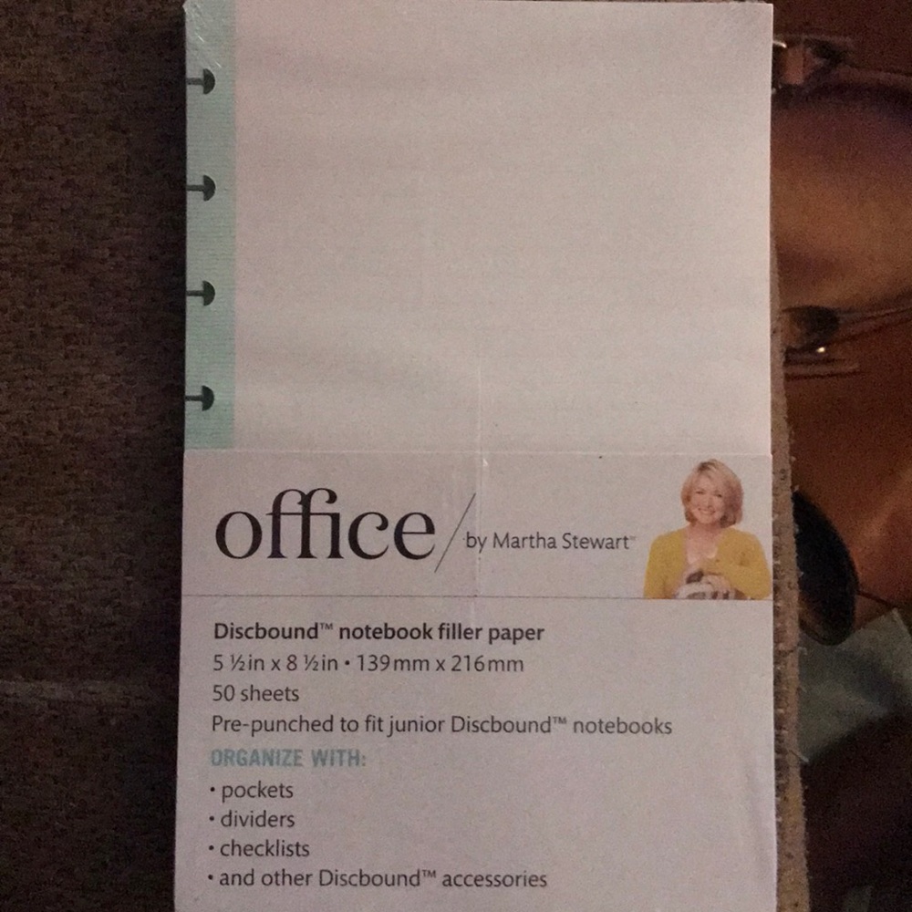 Discbound notebook filler paper